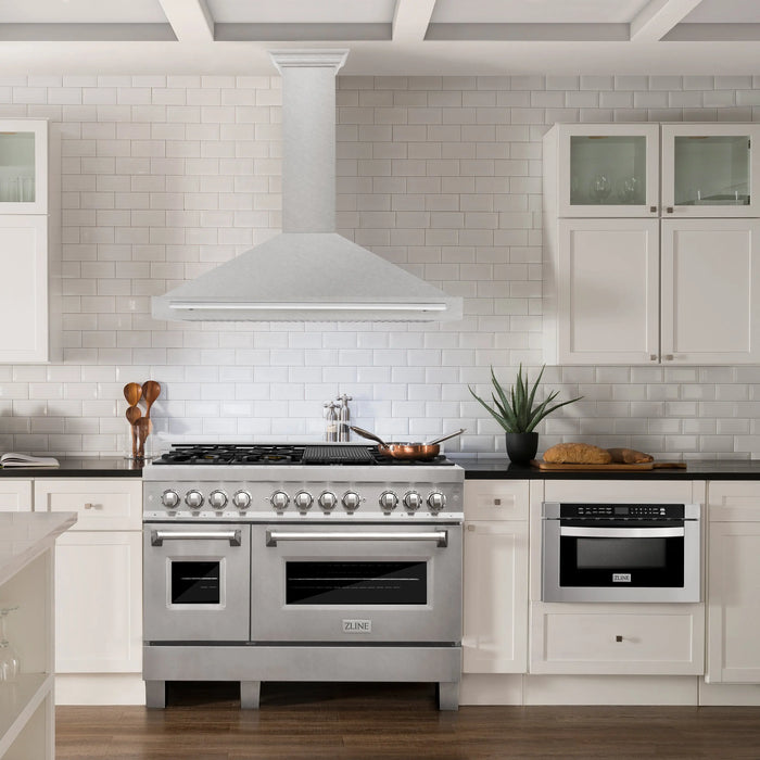 ZLINE 48" Wall Mount Range Hood in DuraSnow® Stainless Steel, KB4SNX-48 ZLINE Dreamwood Living