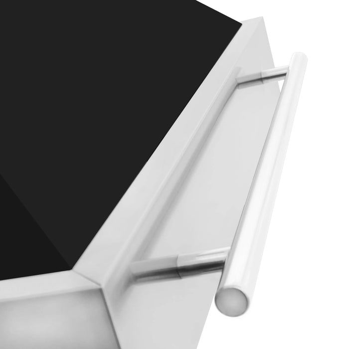 ZLINE 48" Wall Mount Range Hood in Stainless Steel with Black Matte Shell and Stainless Steel Handle, 8654STX-BLM-48 ZLINE Dreamwood Living