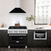 ZLINE 48" Wall Mount Range Hood in Stainless Steel with Black Matte Shell, KB4STX-BLM-48 ZLINE Dreamwood Living