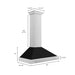 ZLINE 48" Wall Mount Range Hood in Stainless Steel with Black Matte Shell, KB4STX-BLM-48 ZLINE Dreamwood Living