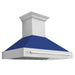ZLINE 48" Wall Mount Range Hood in Stainless Steel with Blue Matte Shell, 8654STX-BM-48 ZLINE Dreamwood Living