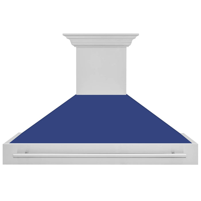 ZLINE 48" Wall Mount Range Hood in Stainless Steel with Blue Matte Shell, 8654STX-BM-48 ZLINE Dreamwood Living