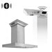 ZLINE 48" Wall Mount Range Hood in Stainless Steel with Built-in CrownSound® Bluetooth Speakers, KECRN-BT-48 ZLINE