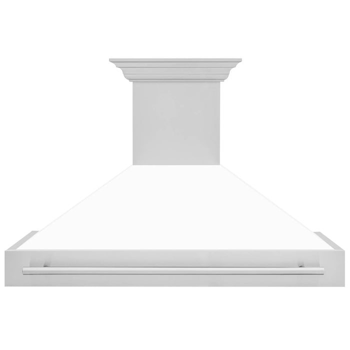 ZLINE 48" Wall Mount Range Hood in Stainless Steel with White Matte Shell, 8654STX-WM-48 ZLINE Dreamwood Living