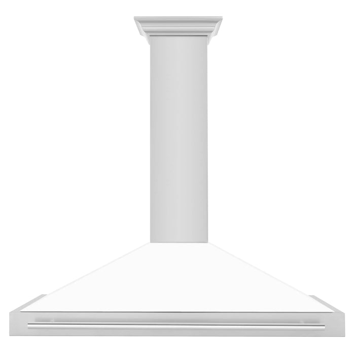 ZLINE 48" Wall Mount Range Hood in Stainless Steel with White Matte Shell, KB4STX-WM-48 ZLINE Dreamwood Living