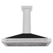 ZLINE 48"Wall Mount Range Hood in DuraSnow® Stainless Steel with Black Matte Shell, KB4SNX-BLM-48 ZLINE