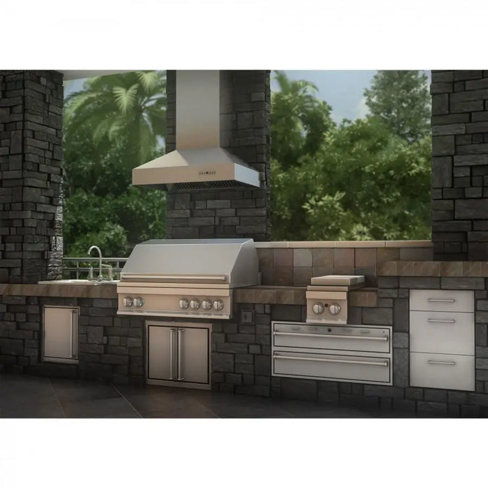 ZLINE 54" Ducted Wall Mount Range Hood in Outdoor Approved Stainless Steel, 697-304-54 ZLINE