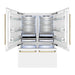 ZLINE 60" Autograph Edition Built-In 4-Door French Door Refrigerator in White Matte with Gold Accents, RBIVZ-WM-60-G ZLINE Dreamwood Living