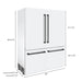 ZLINE 60" Autograph Edition Built-In 4-Door French Door Refrigerator in White Matte with Matte Black Accents, RBIVZ-WM-60-MB ZLINE Dreamwood Living