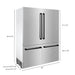 ZLINE 60" Autograph Edition Built-In 4 Door Refrigerator in DuraSnow® Stainless Steel with Matte Black Accents, RBIVZ-SN-60-MB ZLINE Dreamwood Living