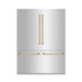ZLINE 60" Autograph Edition Built-In 4-Door Refrigerator in Stainless Steel with Gold Accents, RBIVZ-304-60-G ZLINE Dreamwood Living