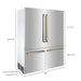 ZLINE 60" Autograph Edition Built-In 4-Door Refrigerator in Stainless Steel with Gold Accents, RBIVZ-304-60-G ZLINE Dreamwood Living
