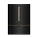 ZLINE 60" Autograph Edition Built-in 4-Door French Door Refrigerator in Black Stainless with Champagne Bronze Accents, RBIVZ-BS-60-CB ZLINE Dreamwood Living