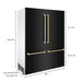 ZLINE 60" Autograph Edition Built-in 4-Door French Door Refrigerator in Black Stainless with Champagne Bronze Accents, RBIVZ-BS-60-CB ZLINE Dreamwood Living