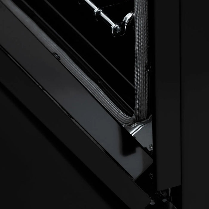 ZLINE 60" Autograph Edition Dual Fuel Range in Black Stainless Steel with Champagne Bronze Accents, RABZ-60-CB ZLINE Dreamwood Living