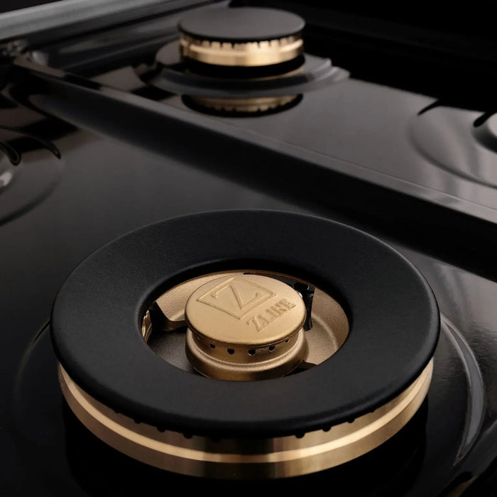 ZLINE 60" Autograph Edition Dual Fuel Range in Stainless Steel with White Matte Doors and Champagne Bronze Accents, RAZ-WM-60-CB ZLINE Dreamwood Living