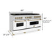 ZLINE 60" Autograph Edition Dual Fuel Range in Stainless Steel with White Matte Doors and Champagne Bronze Accents, RAZ-WM-60-CB ZLINE Dreamwood Living