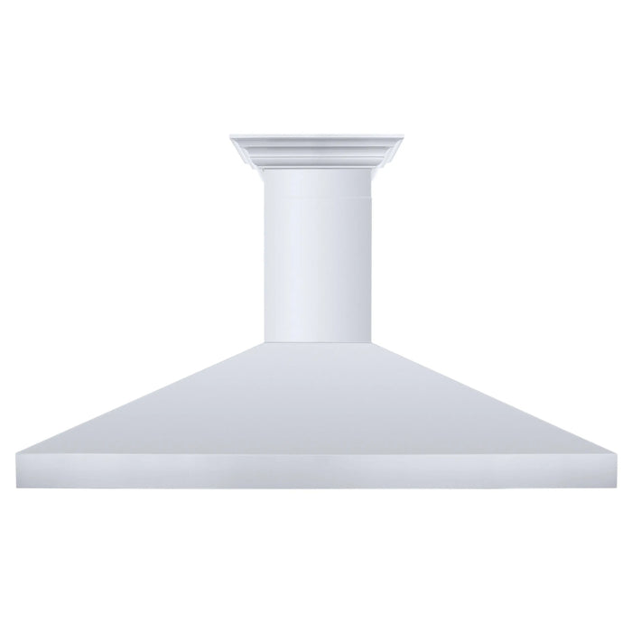 ZLINE 60" Professional Convertible Vent Wall Mount Range Hood in Stainless Steel with Crown Molding, 597CRN-60 ZLINE