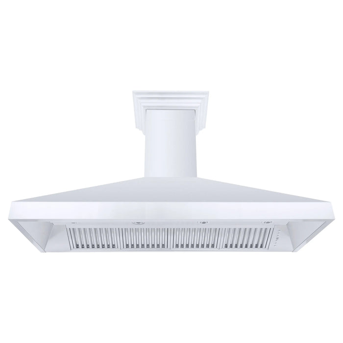 ZLINE 60" Professional Convertible Vent Wall Mount Range Hood in Stainless Steel with Crown Molding, 597CRN-60 ZLINE