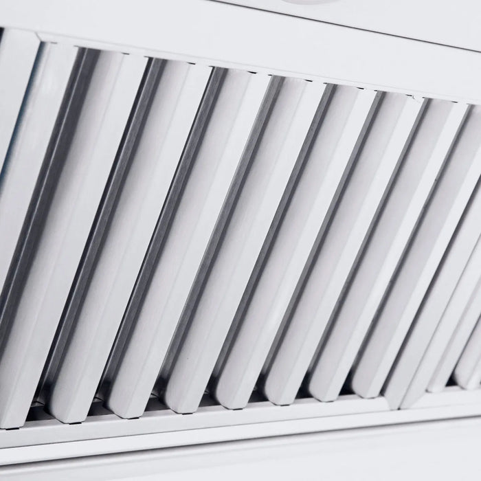 ZLINE 60" Professional Convertible Vent Wall Mount Range Hood in Stainless Steel with Crown Molding, 597CRN-60 ZLINE