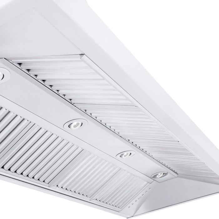 ZLINE 60" Professional Convertible Vent Wall Mount Range Hood in Stainless Steel with Crown Molding, 597CRN-60 ZLINE