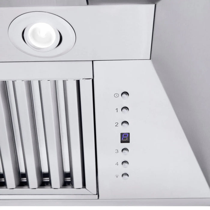 ZLINE 60" Professional Convertible Vent Wall Mount Range Hood in Stainless Steel with Crown Molding, 597CRN-60 ZLINE