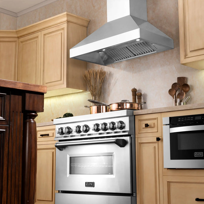 ZLINE 60" Professional Convertible Vent Wall Mount Range Hood in Stainless Steel, 597-60 ZLINE
