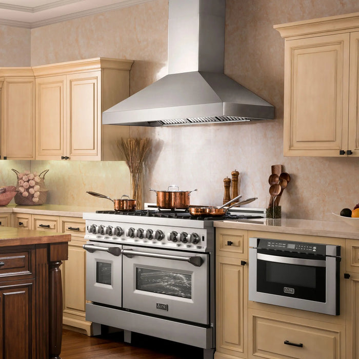 ZLINE 60" Professional Convertible Vent Wall Mount Range Hood in Stainless Steel, 597-60 ZLINE