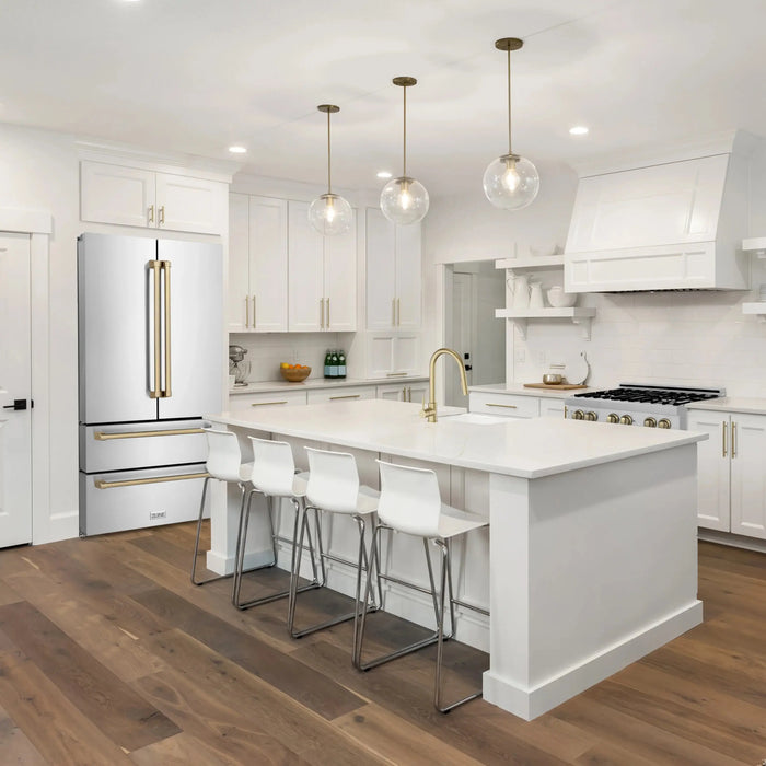 ZLINE Autograph Edition Champagne Bronze Handles for 36" Freestanding Refrigerators (Set of 4), RFMHZ-36-CB ZLINE Dreamwood Living