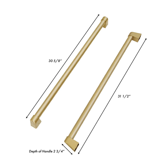 ZLINE Autograph Edition Champagne Bronze Handles for 36" Freestanding Refrigerators (Set of 4), RFMHZ-36-CB ZLINE Dreamwood Living