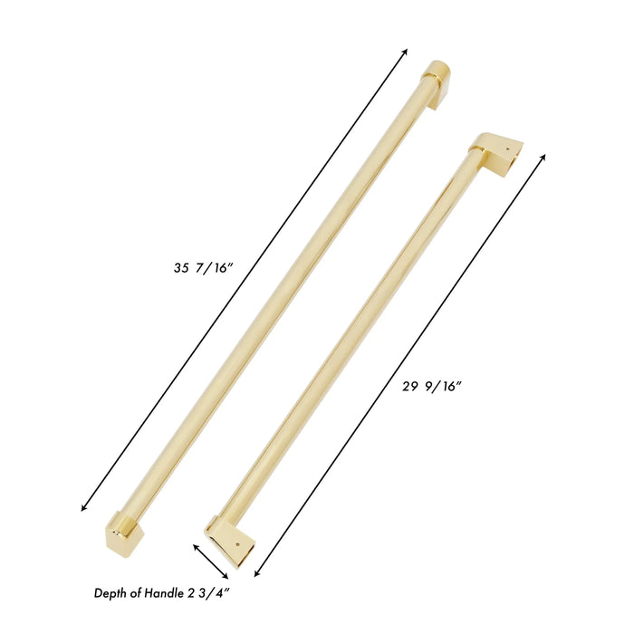 ZLINE Autograph Edition Gold Handles for 36" Built-in Refrigerators (Set of 3), RBIVHZ-G-36 ZLINE Dreamwood Living