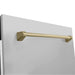 ZLINE Autograph Series 24 inch Tall Dishwasher in Stainless Steel with Champagne Bronze Handle, DWVZ-304-24-CB ZLINE