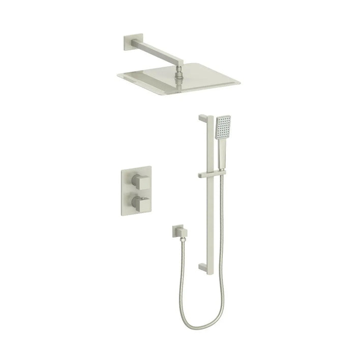 ZLINE Crystal Bay Thermostatic Shower System in Brushed Nickel, CBY-SHS-T2-BN ZLINE Dreamwood Living