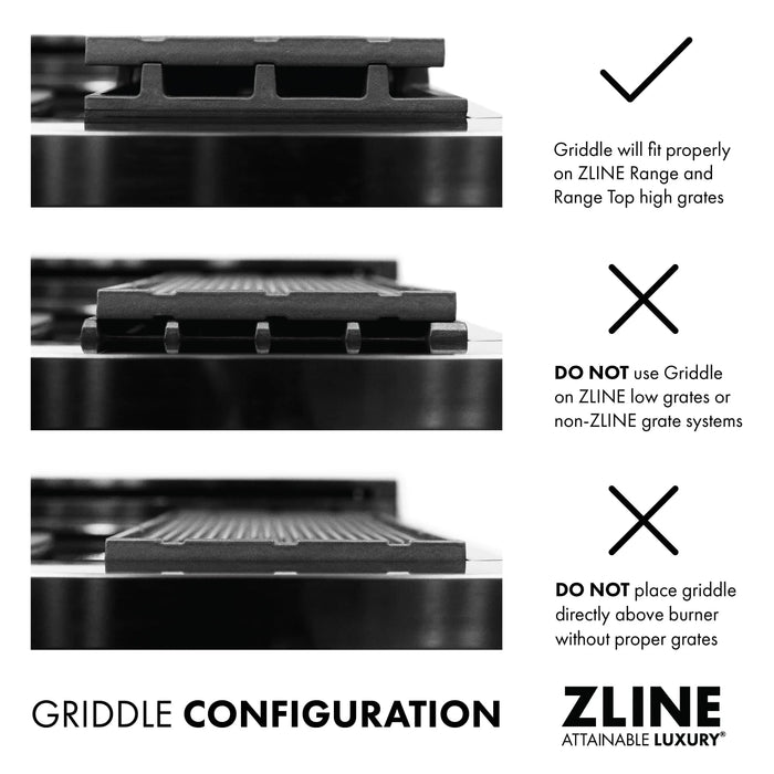 ZLINE High Grate Reversible Cast Iron Griddle, HG-GRZ-NS ZLINE