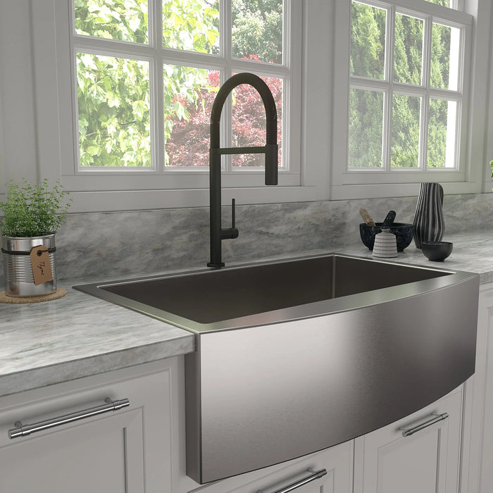 ZLINE Incline Kitchen Faucet in Matte Black, INC-KF-MB ZLINE Dreamwood Living