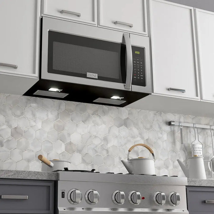 ZLINE Over the Range Convection Microwave Oven in Stainless Steel with Modern Handle and Sensor Cooking, MWO-OTR-30 ZLINE