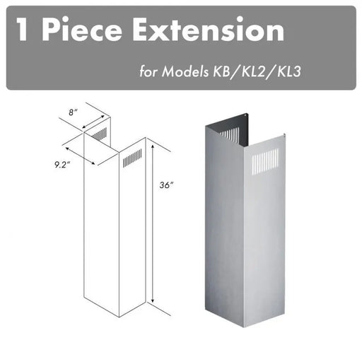 ZLINE Range Hood Chimney Extension for 9ft. to 10ft. Ceilings, 1PCEXT-KB/KL2/KL3 ZLINE