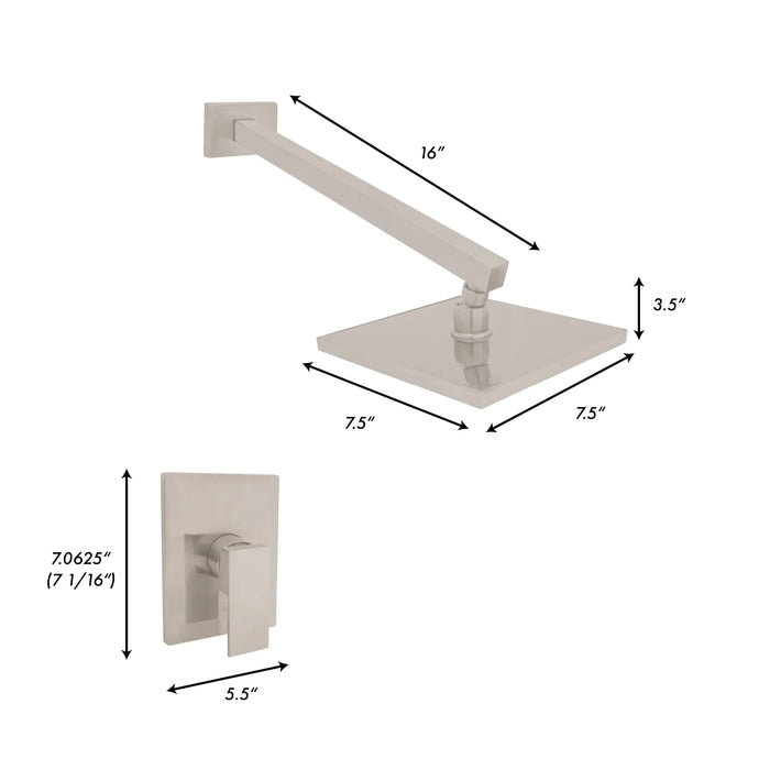 ZLINE Shower Faucet and Handle in Brushed Nickel, BLS-SHF-BN ZLINE Dreamwood Living