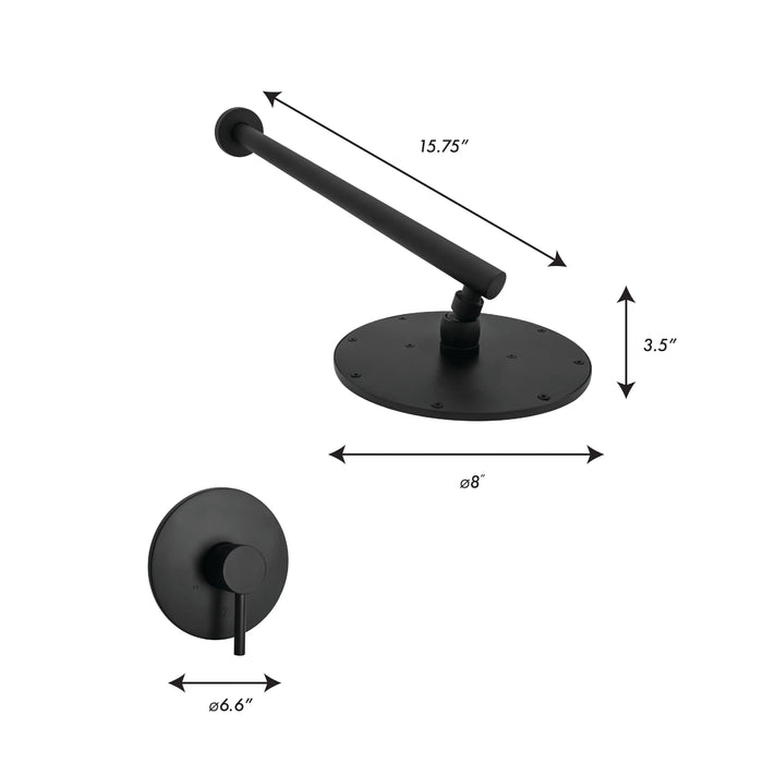 ZLINE Shower Faucet and Handle in Matte Black, ELD-SHF-MB ZLINE Dreamwood Living
