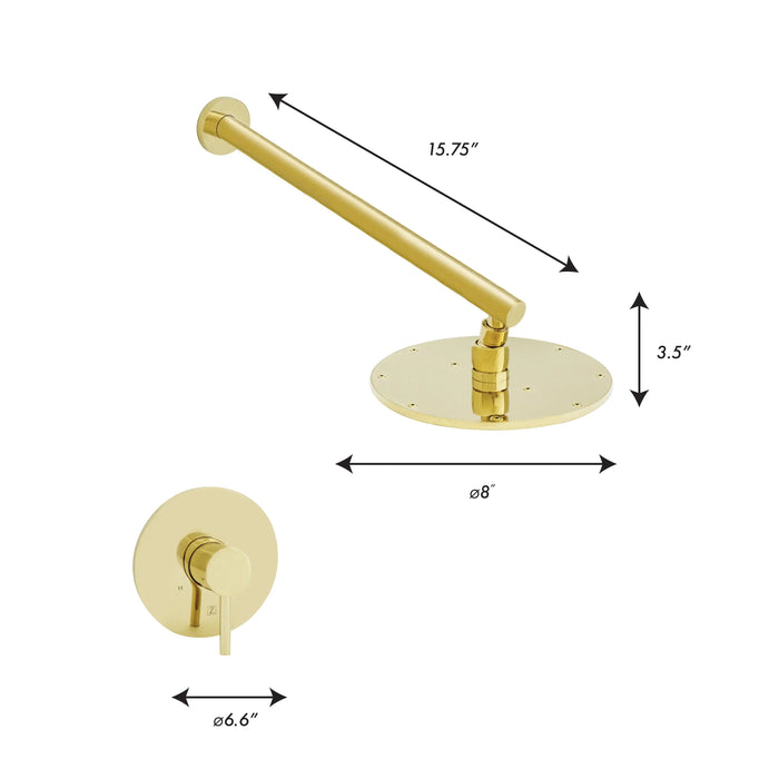 ZLINE Shower Faucet and Handle in Polished Gold, ELD-SHF-PG ZLINE Dreamwood Living