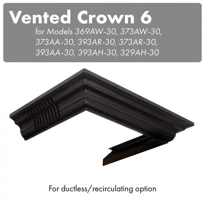 ZLINE Vented Crown Molding for Wall Mount Range Hood, CM6V-300A ZLINE