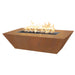 The Outdoor Plus OPT-ATL(CS/HCP/SS)9624 Atlantic 96" x 24" Tall Metal Collection Rectangular Gas Fire Pit