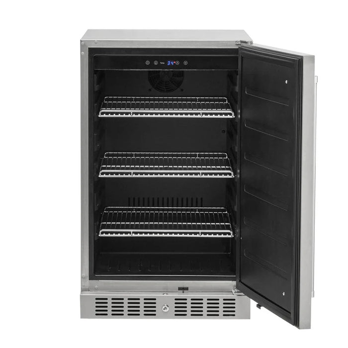 Coyote Outdoor 21" Built-In Refrigerator with Right Hinge - C121R-S-R