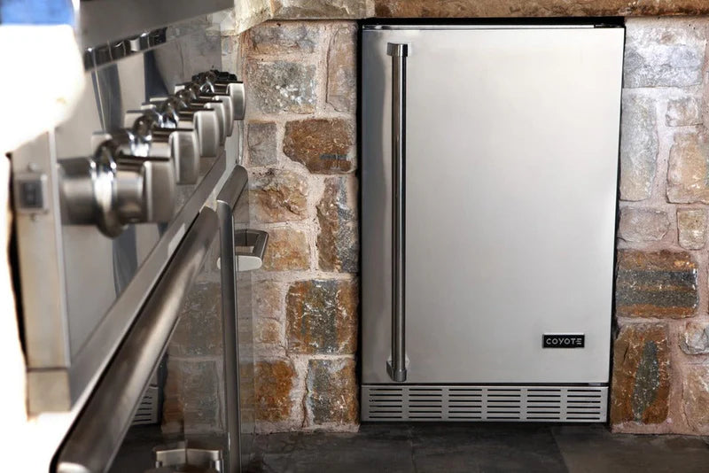 Coyote Outdoor 24" Built-In Refrigerator w/ Hinge - C124R-S