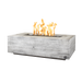 The Outdoor Plus Coronado 84-inch Wood Grain Rectangular Gas Fire Pit - Ivory