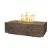 The Outdoor Plus Coronado Wood Grain Rectangular Gas Fire Pit - Oak