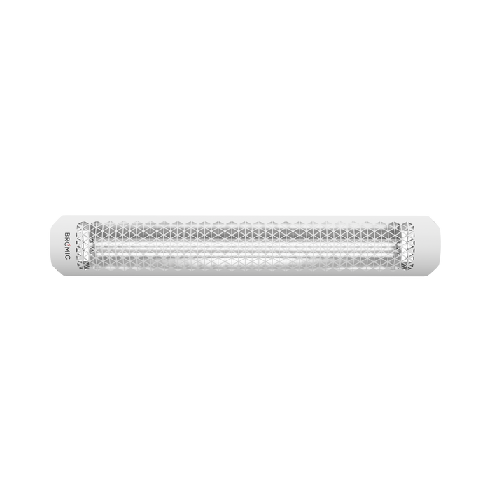 Bromic Tungsten Select heater with the triangle front cover, white