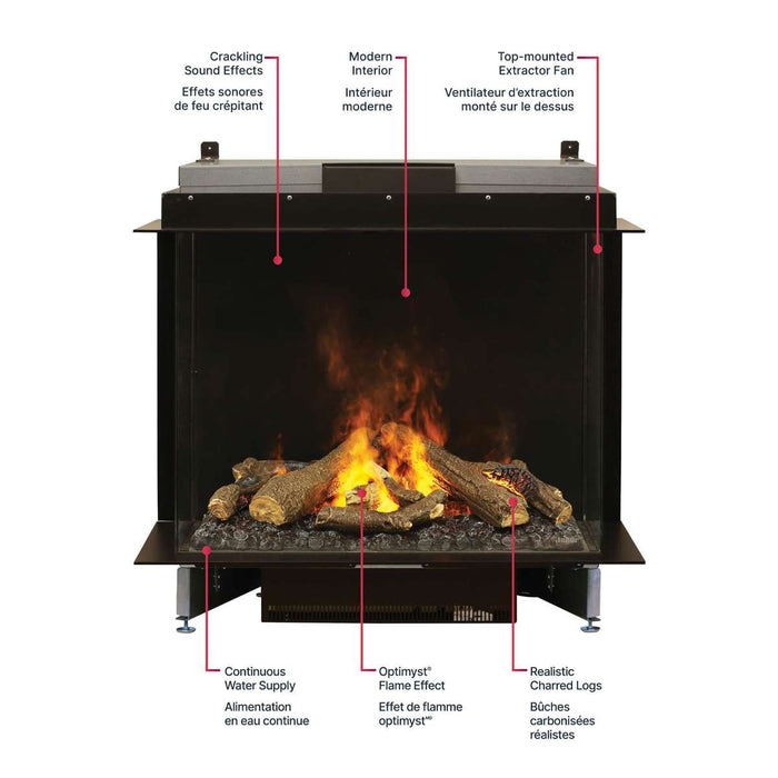 Dimplex Optimyst e-MatriX 37" Electric Firebox Right Facing- FEF3226L2R