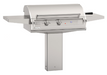 Fire Magic EL500s analog electric grill on in-ground post