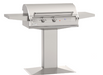 Fire Magic EL500s analog electric grill on patio post
